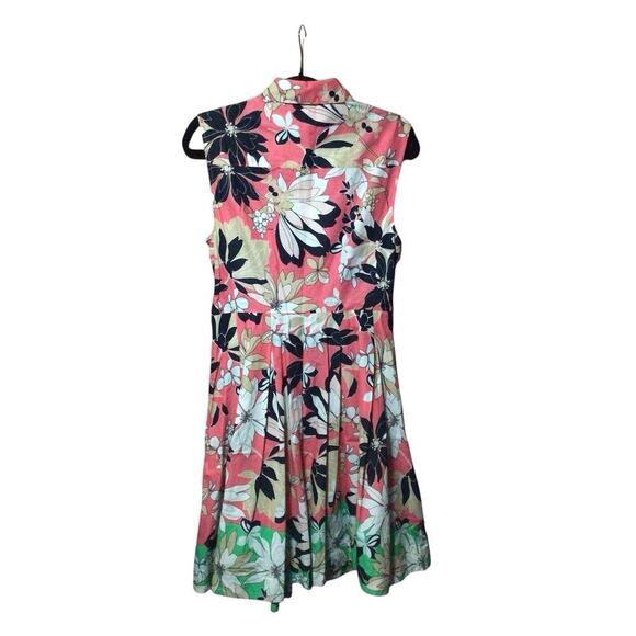 Tommy Hilfiger Dress Size 8 Womens Floral Fit & Flare Button Front - Picture 2 of 8
